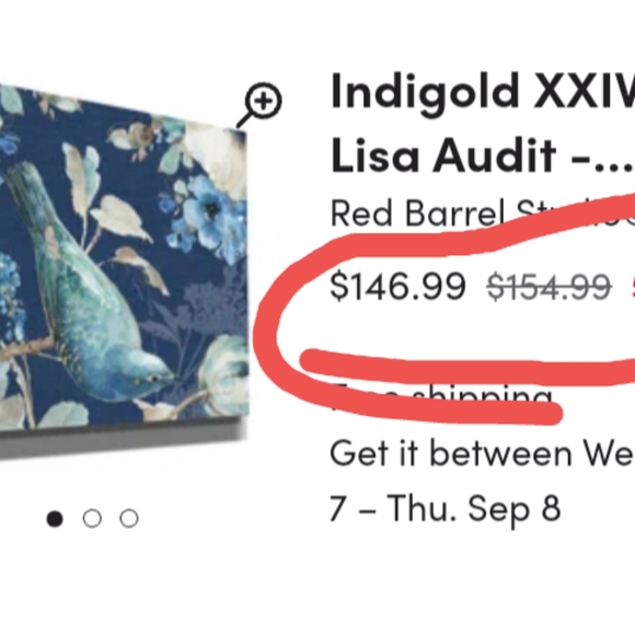 Lisa Audit Indigold Series Art & 2 additional Farmhouse Style Canvas Prints - Picture 3 of 8